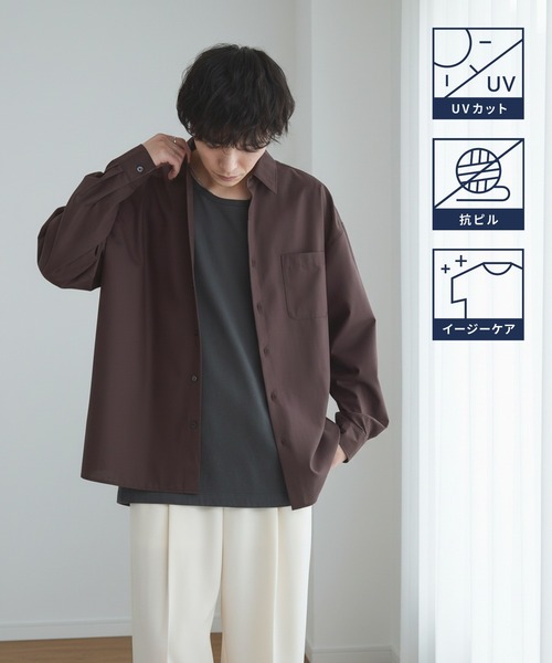 ライトTR フレンチフロント サイドスリット レギュラーカラー長袖
