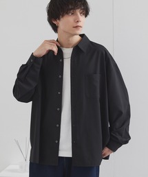 MONO-MART（モノマート）の「ライトTR フレンチフロント サイドスリット レギュラーカラー長袖シャツ   UVカット&アンチピリング&イージーケア【セットアップ対応】（シャツ/ブラウス）」