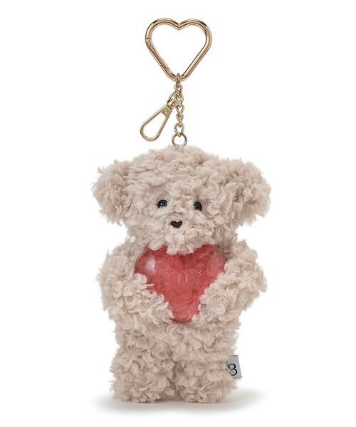 LILY BROWN（リリーブラウン）の「Lily Bearハグハートチャーム（キーケース/キーアクセサリー・レディース・グレー/マルチ/ピンク/イエロー/ベージュ・F）」の6枚目の写真