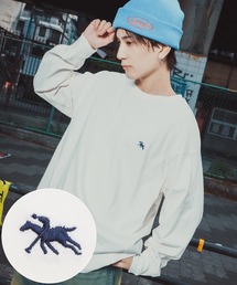 POLOCHAMPS | 【POLOCHAMPS】ワンポイント刺繍 クルーネック ロングスリーブTシャツ(Tシャツ/カットソー)