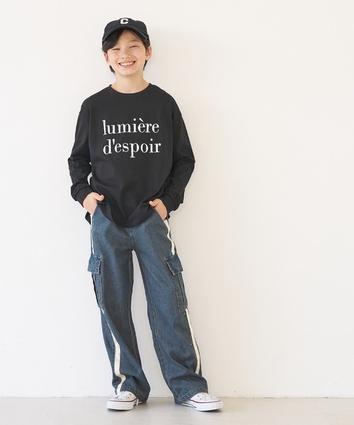 coca（coca）（コカ）の「キッズ　デニムラインカーゴパンツ（カーゴパンツ・キッズ・ブラック/ブルー・120/130/140/150）」の3枚目の写真