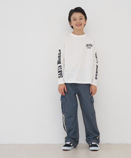 coca（coca）（コカ）の「キッズ　デニムラインカーゴパンツ（カーゴパンツ・キッズ・ブラック/ブルー・120/130/140/150）」の6枚目の写真