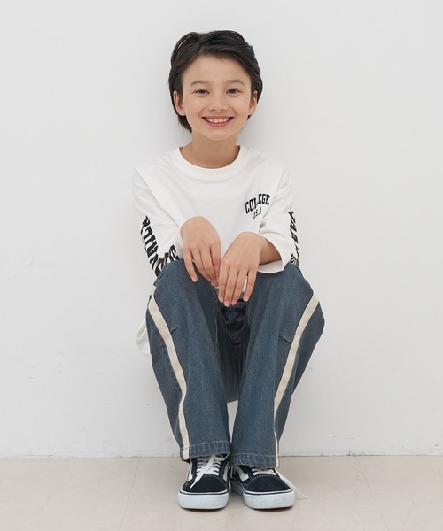 coca（coca）（コカ）の「キッズ　デニムラインカーゴパンツ（カーゴパンツ・キッズ・ブラック/ブルー・120/130/140/150）」の8枚目の写真