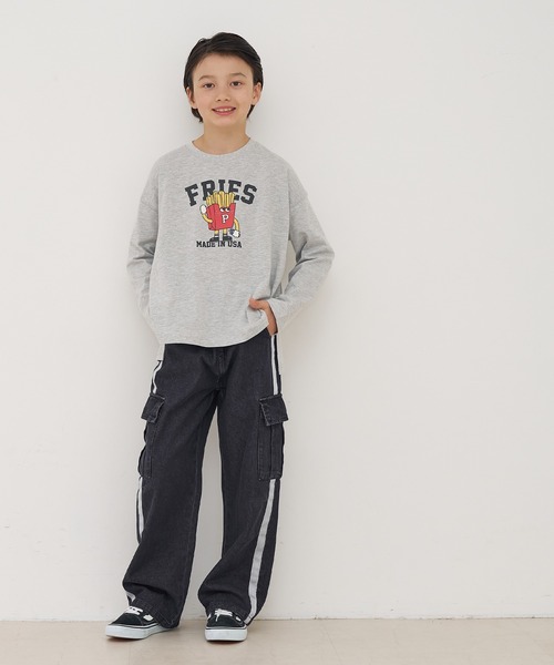 coca（coca）（コカ）の「キッズ　デニムラインカーゴパンツ（カーゴパンツ・キッズ・ブラック/ブルー・120/130/140/150）」の9枚目の写真