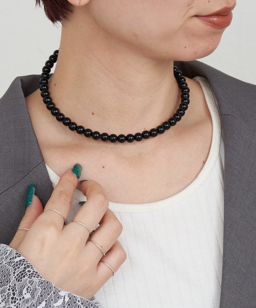 CIAOPANIC TYPY（チャオパニックティピー）の「lilスプリングチョーカー（ネックレス・レディース・ホワイト/ブラック・ONE SIZE）」の10枚目の写真