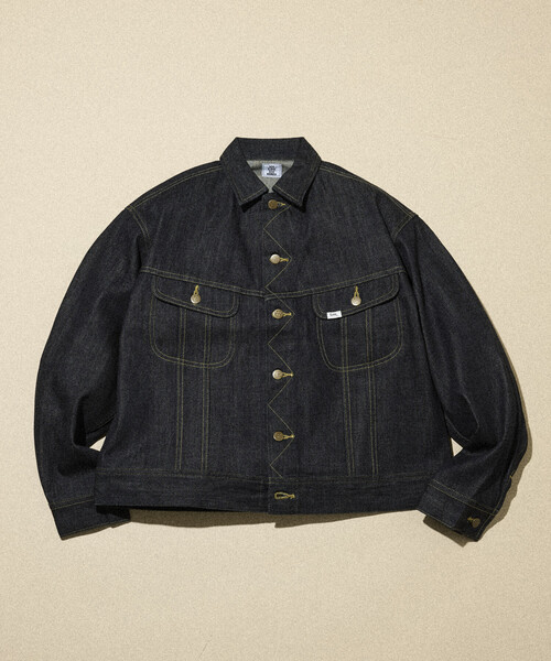 Lee（リー）の「Lee × FREAK'S STORE/リー 別注 101-J RIDERS JACKET/リー ワンオーワン ジェー デニム ライダース ジャケット（デニムジャケット・メンズ・ネイビー/インディゴブルー・LARGE/MEDIUM）」の3枚目の写真