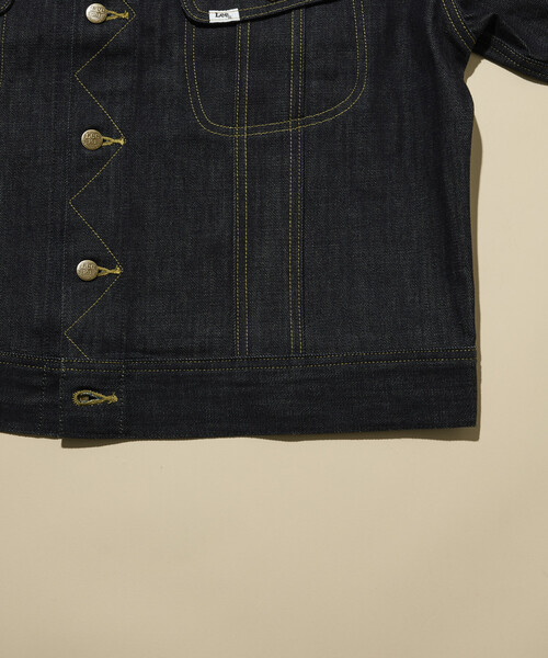Lee（リー）の「Lee × FREAK'S STORE/リー 別注 101-J RIDERS JACKET/リー ワンオーワン ジェー デニム ライダース ジャケット（デニムジャケット・メンズ・ネイビー/インディゴブルー・LARGE/MEDIUM）」の10枚目の写真