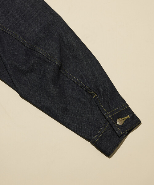 Lee（リー）の「Lee × FREAK'S STORE/リー 別注 101-J RIDERS JACKET/リー ワンオーワン ジェー デニム ライダース ジャケット（デニムジャケット・メンズ・ネイビー/インディゴブルー・LARGE/MEDIUM）」の13枚目の写真