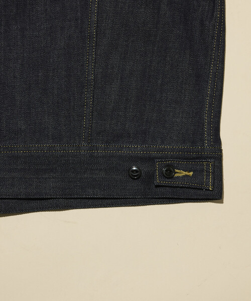 Lee（リー）の「Lee × FREAK'S STORE/リー 別注 101-J RIDERS JACKET/リー ワンオーワン ジェー デニム ライダース ジャケット（デニムジャケット・メンズ・ネイビー/インディゴブルー・LARGE/MEDIUM）」の14枚目の写真