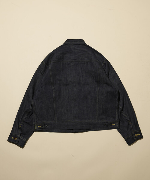 Lee（リー）の「Lee × FREAK'S STORE/リー 別注 101-J RIDERS JACKET/リー ワンオーワン ジェー デニム ライダース ジャケット（デニムジャケット・メンズ・ネイビー/インディゴブルー・LARGE/MEDIUM）」の16枚目の写真