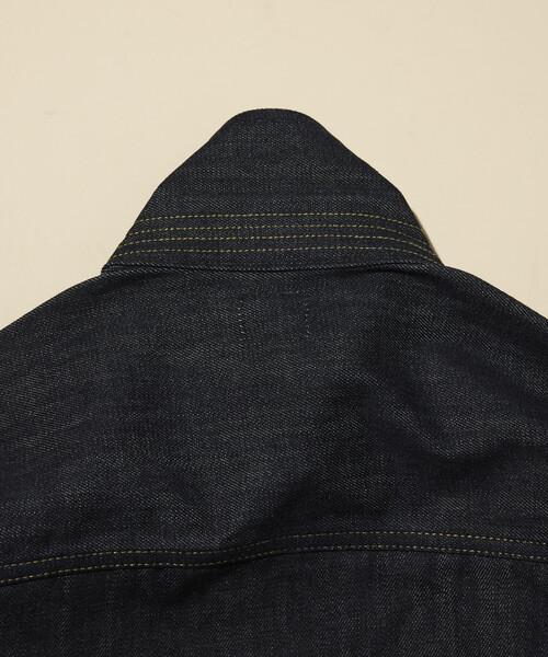 Lee（リー）の「Lee × FREAK'S STORE/リー 別注 101-J RIDERS JACKET/リー ワンオーワン ジェー デニム ライダース ジャケット（デニムジャケット・メンズ・ネイビー/インディゴブルー・LARGE/MEDIUM）」の17枚目の写真