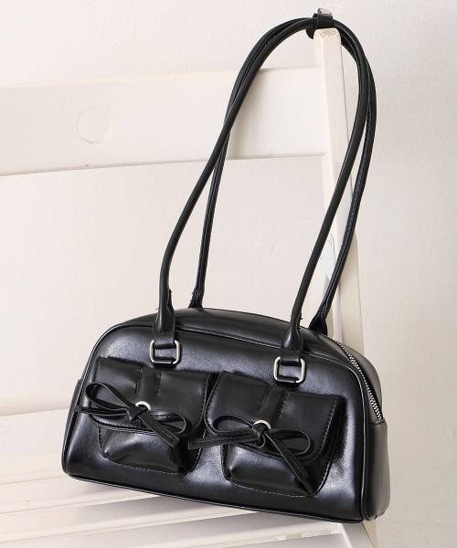 DEMETER(デメテル)の「ダブルポケット リボン ハンドルショルダー(ショルダーバッグ・レディース・レッド/ピンク/ブラック/シルバー/オフホワイト・FREE)」の7枚目の写真