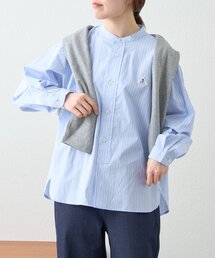 GEVACO | ≪ノベルティフェア対象商品≫【GEVACO】バンドカラーロングスリーブシャツ(シャツ/ブラウス)