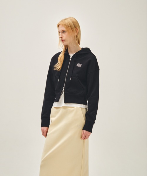 MARITHE + FRANCOIS GIRBAUD(マリテフランソワジルボー)の「W BACK CLASSIC LOGO CROP HOODIE ZIPUP(パーカー・レディース・ネイビー/ブルー/ヘザーグレー・MEDIUM/SMALL)」の18枚目の写真