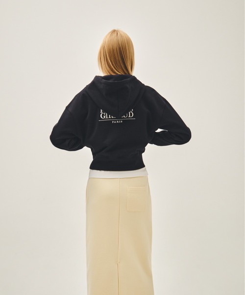 MARITHE + FRANCOIS GIRBAUD(マリテフランソワジルボー)の「W BACK CLASSIC LOGO CROP HOODIE ZIPUP(パーカー・レディース・ネイビー/ブルー/ヘザーグレー・MEDIUM/SMALL)」の19枚目の写真