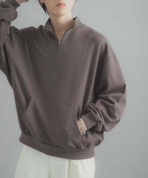 SENSE OF PLACE by URBAN RESEARCH(センスオブプレイスバイアーバンリサーチ)の「『洗濯可/撥水/防花粉』SKINProofハーフジップスウェット(スウェット・メンズ・ブラウン/イエロー/ブラック/ブルー・MEDIUM/LARGE)」の3枚目の写真