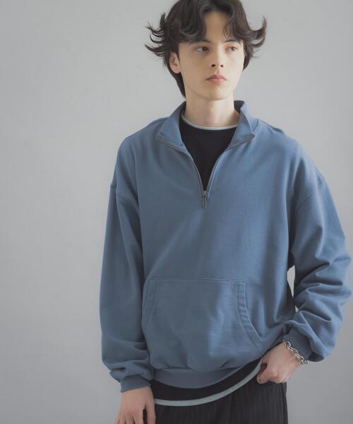 SENSE OF PLACE by URBAN RESEARCH(センスオブプレイスバイアーバンリサーチ)の「『洗濯可/撥水/防花粉』SKINProofハーフジップスウェット(スウェット・メンズ・ブラウン/イエロー/ブラック/ブルー・MEDIUM/LARGE)」の8枚目の写真