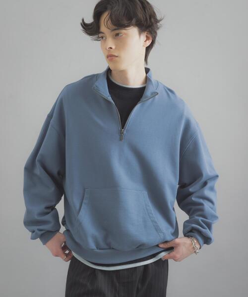 SENSE OF PLACE by URBAN RESEARCH(センスオブプレイスバイアーバンリサーチ)の「『洗濯可/撥水/防花粉』SKINProofハーフジップスウェット(スウェット・メンズ・ブラウン/イエロー/ブラック/ブルー・MEDIUM/LARGE)」の9枚目の写真