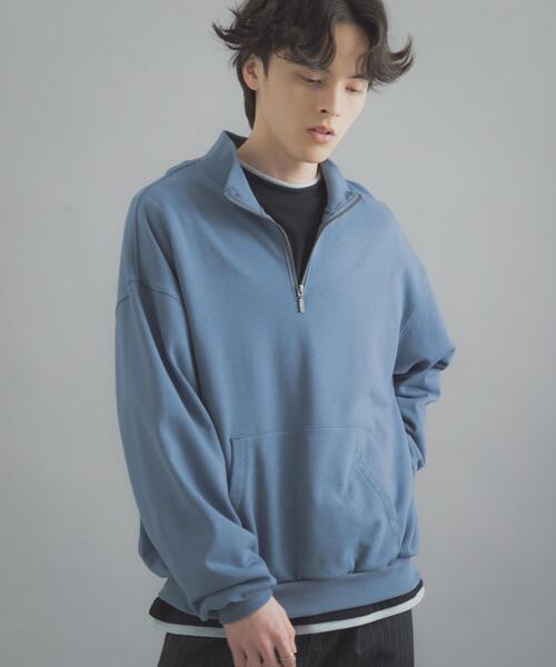 SENSE OF PLACE by URBAN RESEARCH(センスオブプレイスバイアーバンリサーチ)の「『洗濯可/撥水/防花粉』SKINProofハーフジップスウェット(スウェット・メンズ・ブラウン/イエロー/ブラック/ブルー・MEDIUM/LARGE)」の11枚目の写真