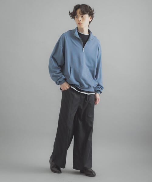 SENSE OF PLACE by URBAN RESEARCH(センスオブプレイスバイアーバンリサーチ)の「『洗濯可/撥水/防花粉』SKINProofハーフジップスウェット(スウェット・メンズ・ブラウン/イエロー/ブラック/ブルー・MEDIUM/LARGE)」の13枚目の写真