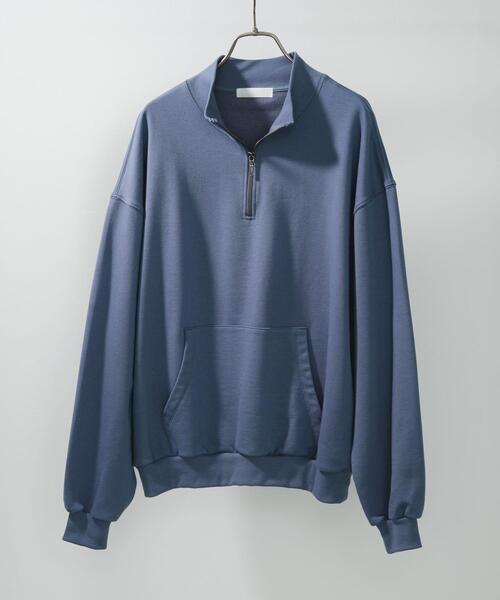 SENSE OF PLACE by URBAN RESEARCH(センスオブプレイスバイアーバンリサーチ)の「『洗濯可/撥水/防花粉』SKINProofハーフジップスウェット(スウェット・メンズ・ブラウン/イエロー/ブラック/ブルー・MEDIUM/LARGE)」の14枚目の写真