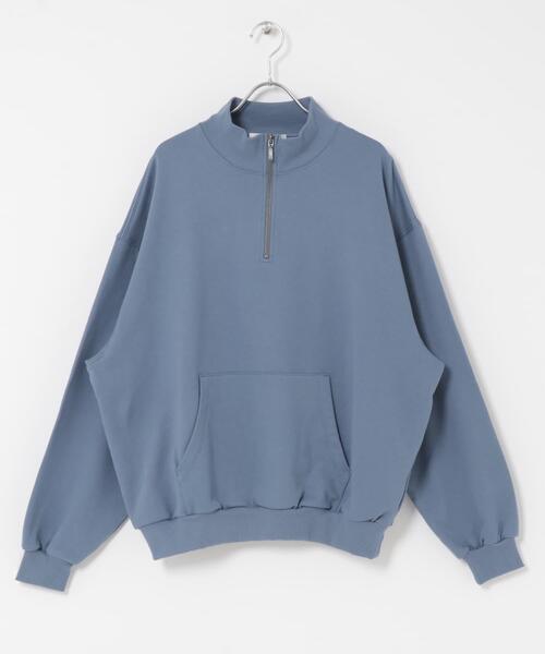 SENSE OF PLACE by URBAN RESEARCH(センスオブプレイスバイアーバンリサーチ)の「『洗濯可/撥水/防花粉』SKINProofハーフジップスウェット(スウェット・メンズ・ブラウン/イエロー/ブラック/ブルー・MEDIUM/LARGE)」の15枚目の写真