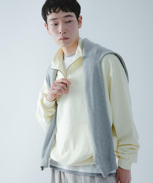 SENSE OF PLACE by URBAN RESEARCH(センスオブプレイスバイアーバンリサーチ)の「『洗濯可/撥水/防花粉』SKINProofハーフジップスウェット(スウェット・メンズ・ブラウン/イエロー/ブラック/ブルー・MEDIUM/LARGE)」の19枚目の写真