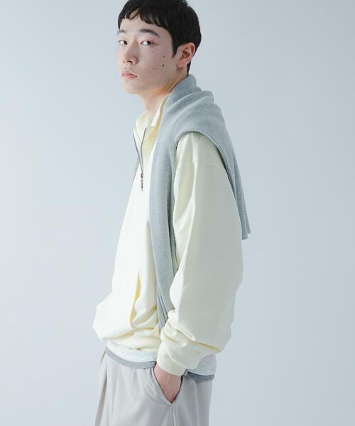 SENSE OF PLACE by URBAN RESEARCH(センスオブプレイスバイアーバンリサーチ)の「『洗濯可/撥水/防花粉』SKINProofハーフジップスウェット(スウェット・メンズ・ブラウン/イエロー/ブラック/ブルー・MEDIUM/LARGE)」の20枚目の写真