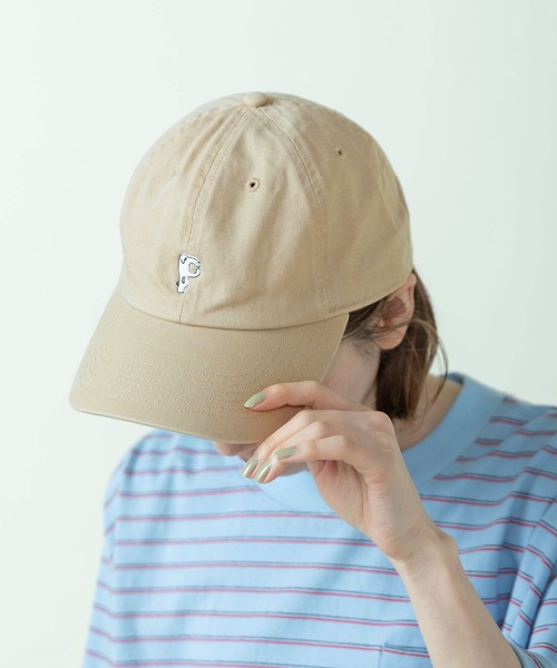 PAR ICI(パーリッシィ)の「むろいなつみ×ぱーりっしぃ P DOG刺繍キャップ(キャップ・レディース・ネイビー/ベージュ・FREE)」の1枚目の写真