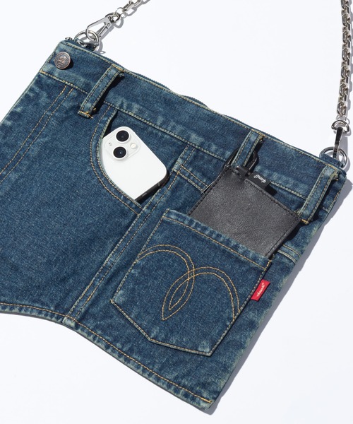 glamb(グラム)の「Aged Denim Bag / エイジドデニムバッグ(トートバッグ・メンズ・ブラック/インディゴブルー・FREE)」の17枚目の写真