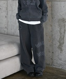 [GISELLEジゼル着用] WOMEN'S BIG LILY DENIM WASH SEMI-WIDE SWEATPANTS