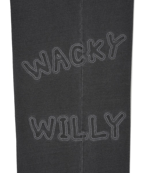 Wacky WiLLy（ワッキーウィリー）の「[GISELLEジゼル着用] WOMEN'S BIG LILY DENIM WASH SEMI-WIDE SWEATPANTS（スウェットパンツ・レディース・ダークグレー・MEDIUM/SMALL）」の7枚目の写真