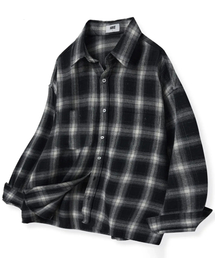 HUKE（ヒューク）の「ザ シティ ツーポケット チェックシャツ(ブラック)（シャツ/ブラウス）」