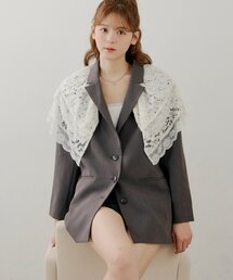Chico | 襟レーステーラードジャケット(テーラードジャケット)