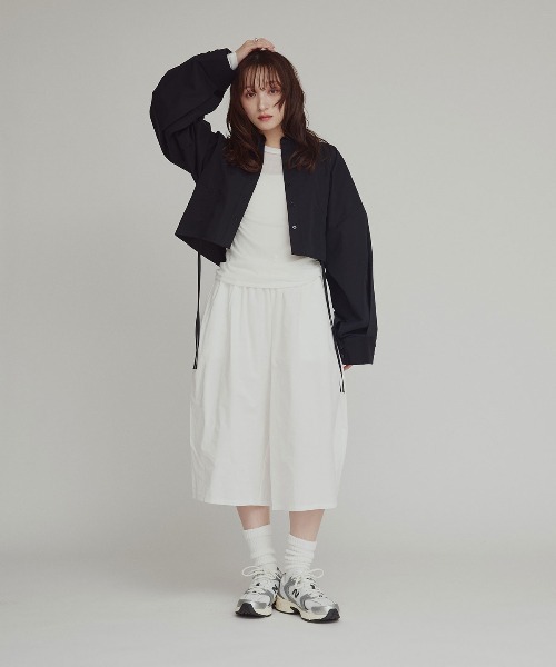 W:Huku（フーク）の「【W:Huku / スムースタッチコットン】シャーリング ブラウス / Smooth Touch Cotton Shirring Blouse（シャツ/ブラウス・レディース・スカイブルー/ブラック/オフホワイト/ベージュ系その他・FREE）」の18枚目の写真