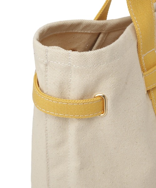 earth music&ecology（アースミュージックアンドエコロジー）の「ベルトキャンバストートバッグ L（トートバッグ・レディース・ネイビー/グリーン/イエロー・FREE）」の5枚目の写真