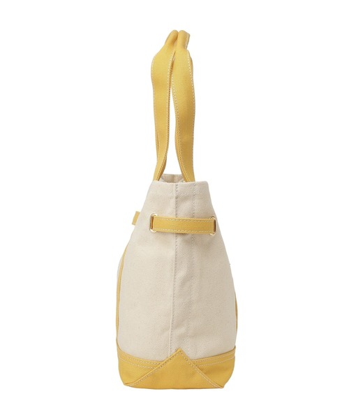 earth music&ecology（アースミュージックアンドエコロジー）の「ベルトキャンバストートバッグ L（トートバッグ・レディース・ネイビー/グリーン/イエロー・FREE）」の10枚目の写真