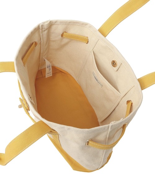 earth music&ecology（アースミュージックアンドエコロジー）の「ベルトキャンバストートバッグ L（トートバッグ・レディース・ネイビー/グリーン/イエロー・FREE）」の12枚目の写真