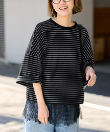 Le Minor（ルミノア）の「≪新色 / 追加≫Le minor/ルミノア 別注ドロップショルダー（Tシャツ/カットソー）」