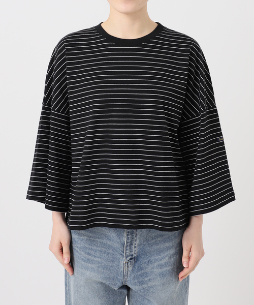 FRAMeWORK(フレームワーク)の「≪新色 / 追加≫Le minor/ルミノア 別注ドロップショルダー(Tシャツ/カットソー・レディース・ブラック/ブラウン・FREE)」の17枚目の写真