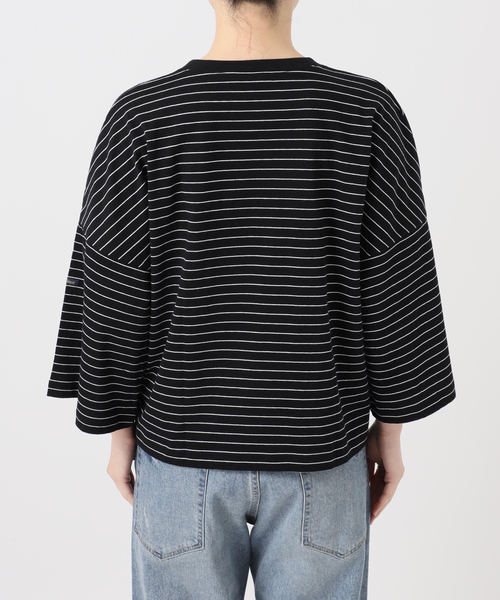 FRAMeWORK(フレームワーク)の「≪新色 / 追加≫Le minor/ルミノア 別注ドロップショルダー(Tシャツ/カットソー・レディース・ブラック/ブラウン・FREE)」の19枚目の写真