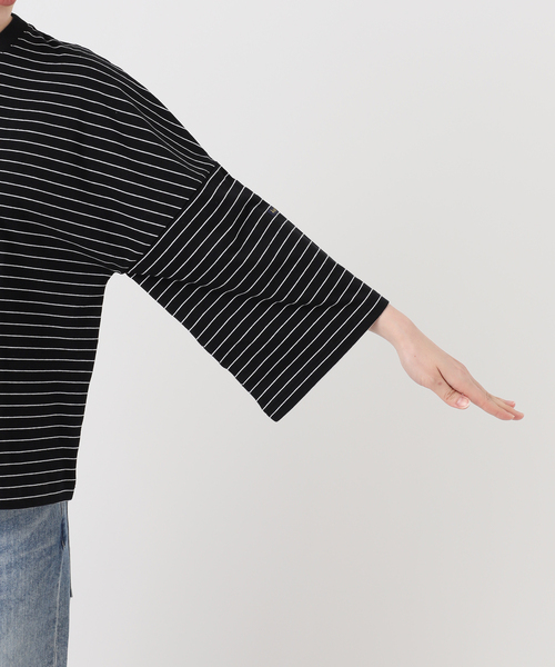 FRAMeWORK(フレームワーク)の「≪新色 / 追加≫Le minor/ルミノア 別注ドロップショルダー(Tシャツ/カットソー・レディース・ブラック/ブラウン・FREE)」の21枚目の写真