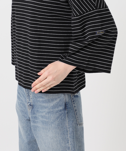 FRAMeWORK(フレームワーク)の「≪新色 / 追加≫Le minor/ルミノア 別注ドロップショルダー(Tシャツ/カットソー・レディース・ブラック/ブラウン・FREE)」の22枚目の写真
