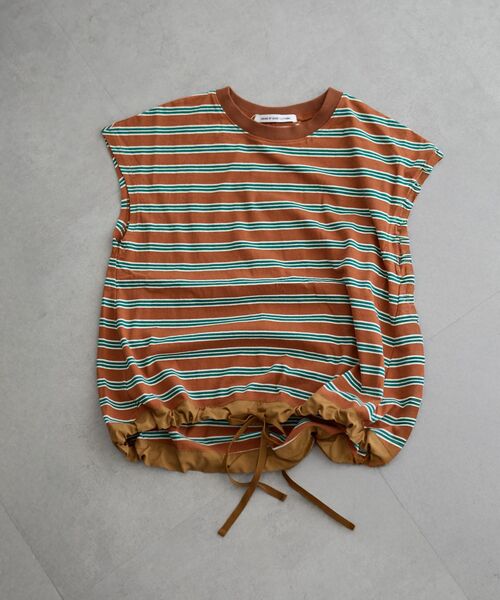 GARAGE OF GOOD CLOTHING(ガレージオブグッドクロージング)の「マルチボーダードロストプルオーバー(Tシャツ/カットソー・レディース・グレー系その他/チャコールグレー/ネイビー/テラコッタ・FREE)」の3枚目の写真