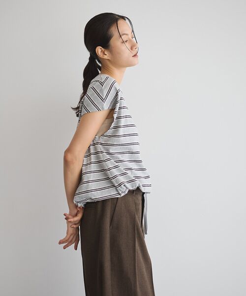 GARAGE OF GOOD CLOTHING(ガレージオブグッドクロージング)の「マルチボーダードロストプルオーバー(Tシャツ/カットソー・レディース・グレー系その他/チャコールグレー/ネイビー/テラコッタ・FREE)」の8枚目の写真