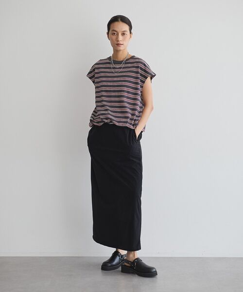 GARAGE OF GOOD CLOTHING(ガレージオブグッドクロージング)の「マルチボーダードロストプルオーバー(Tシャツ/カットソー・レディース・グレー系その他/チャコールグレー/ネイビー/テラコッタ・FREE)」の17枚目の写真