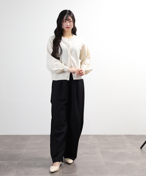 FUNALIVE(ファンアライブ)の「comoely closet サイドBOXタックパンツ(その他パンツ・レディース・ブラック/ベージュ/グレー・LL/L/M)」の10枚目の写真
