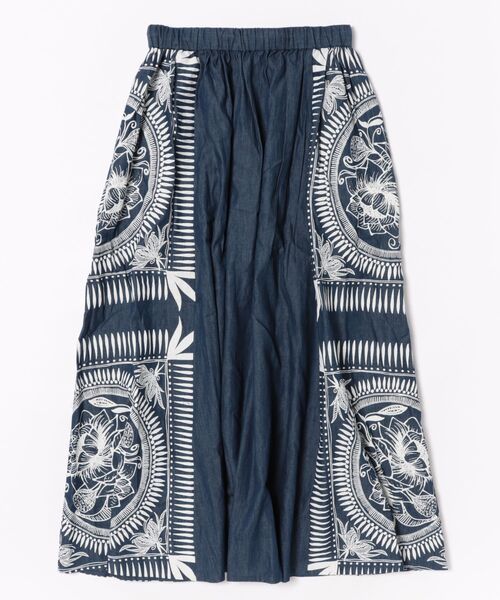 チャイハネ（チャイハネ）の「【チャイハネ】マナリカデニムロングスカート（デニムスカート・レディース・ライトインディゴブルー/インディゴブルー・FREE）」の3枚目の写真