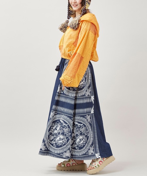 チャイハネ（チャイハネ）の「【チャイハネ】マナリカデニムロングスカート（デニムスカート・レディース・ライトインディゴブルー/インディゴブルー・FREE）」の5枚目の写真