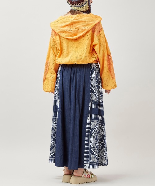 チャイハネ（チャイハネ）の「【チャイハネ】マナリカデニムロングスカート（デニムスカート・レディース・ライトインディゴブルー/インディゴブルー・FREE）」の6枚目の写真